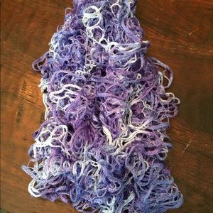 Periwinkle/baby blue handmade ruffle scarf